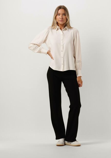 Weiße JANSEN AMSTERDAM Blusen W754 BLOUSE LACE DETAILS AND LONG PUFFSLEEVES - large