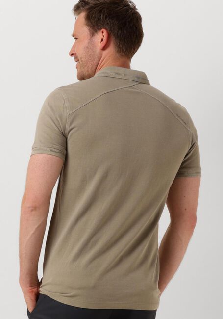 Beige CAST IRON Polo-Shirt SHORT SLEEVE POLO PIQUE GARMENT DYED - large