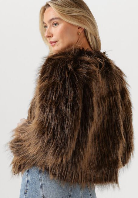 Braune NUKUS Fake-Fur-Jack LORI JACKET - large