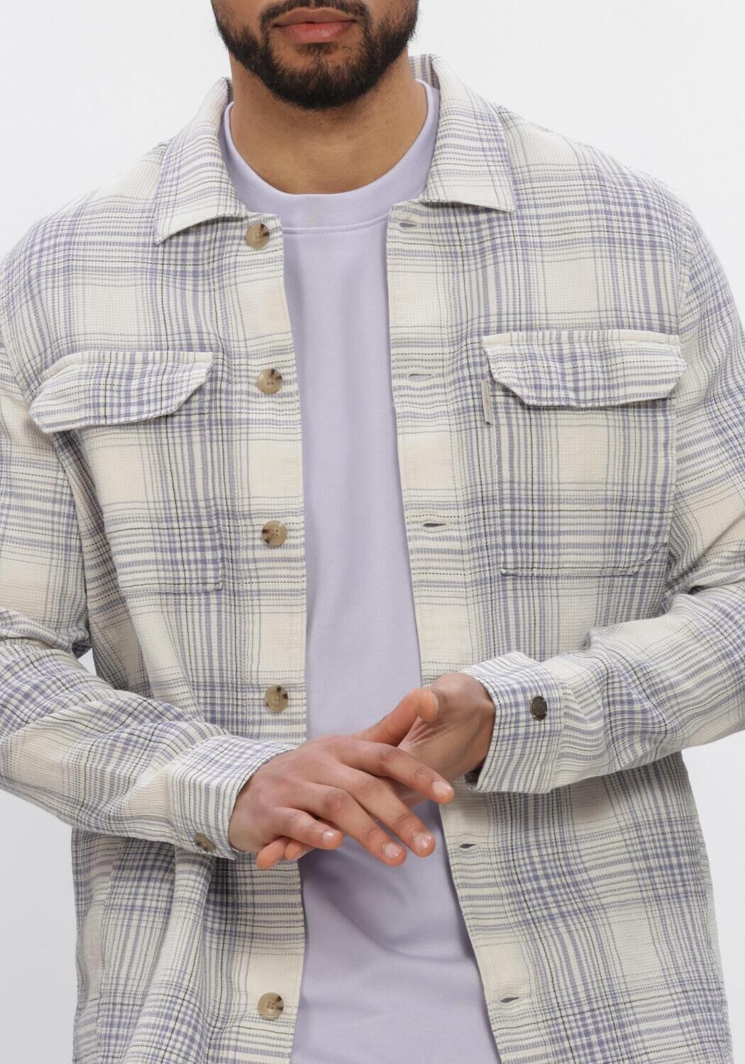 Mehrfarbige/Bunte CAST IRON Overshirts CHECK SPRING WAFFLE - large