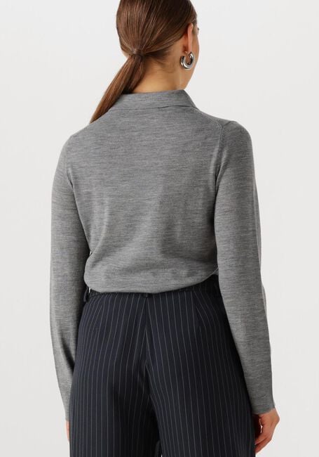 Graue SELECTED FEMME Tops & T-shirts SLFTHEA LS KNIT MERINO COLLAR NECK - large