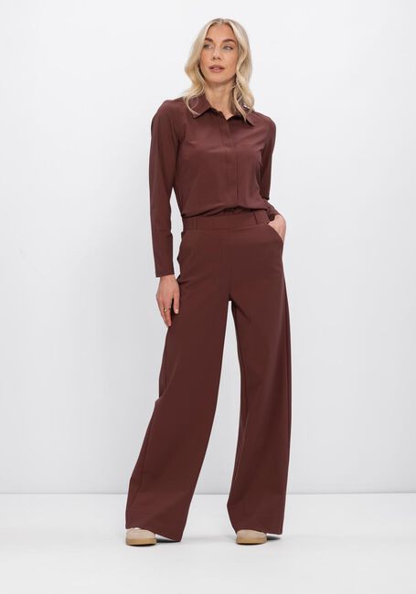 Braune STUDIO ANNELOES Weite Hose LEXIE BONDED TROUSERS - large