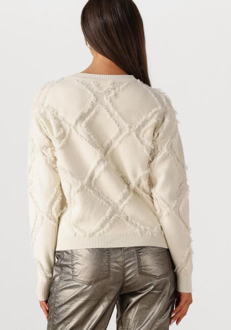 Ecru SUMMUM Pullover SWEATER COMFY VISCOSE BLEND KNIT - large