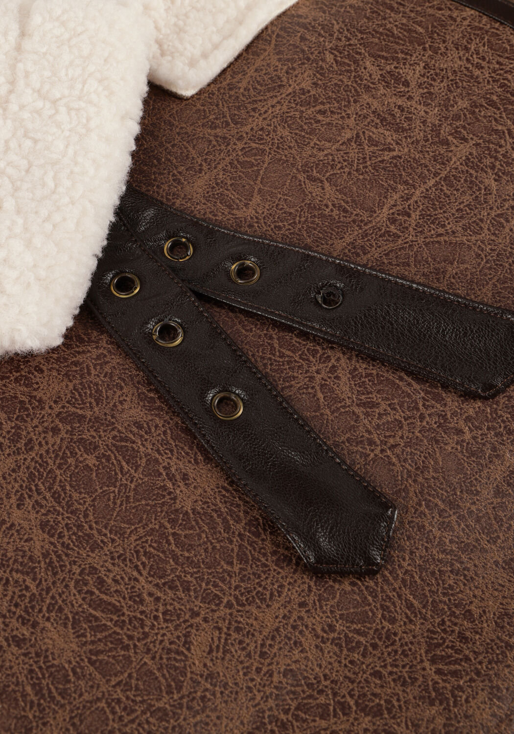 Braune NEO NOIR Teddy-Jacke SADIE TEDDY JACKET - large