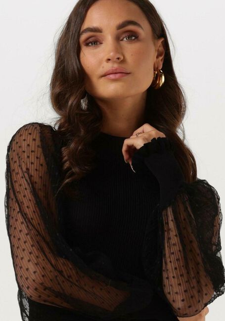 Schwarze Y.A.S. Midikleid YASMELANIA LS KNIT DRESS - large