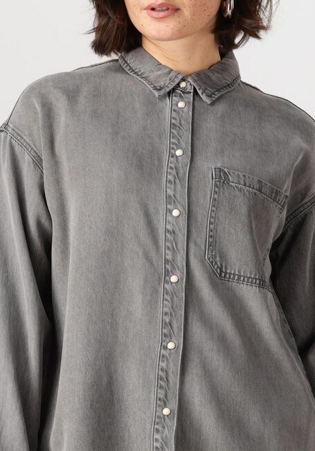 Graue OBJECT Blusen OBJFRAME L/S LO SHIRT - large