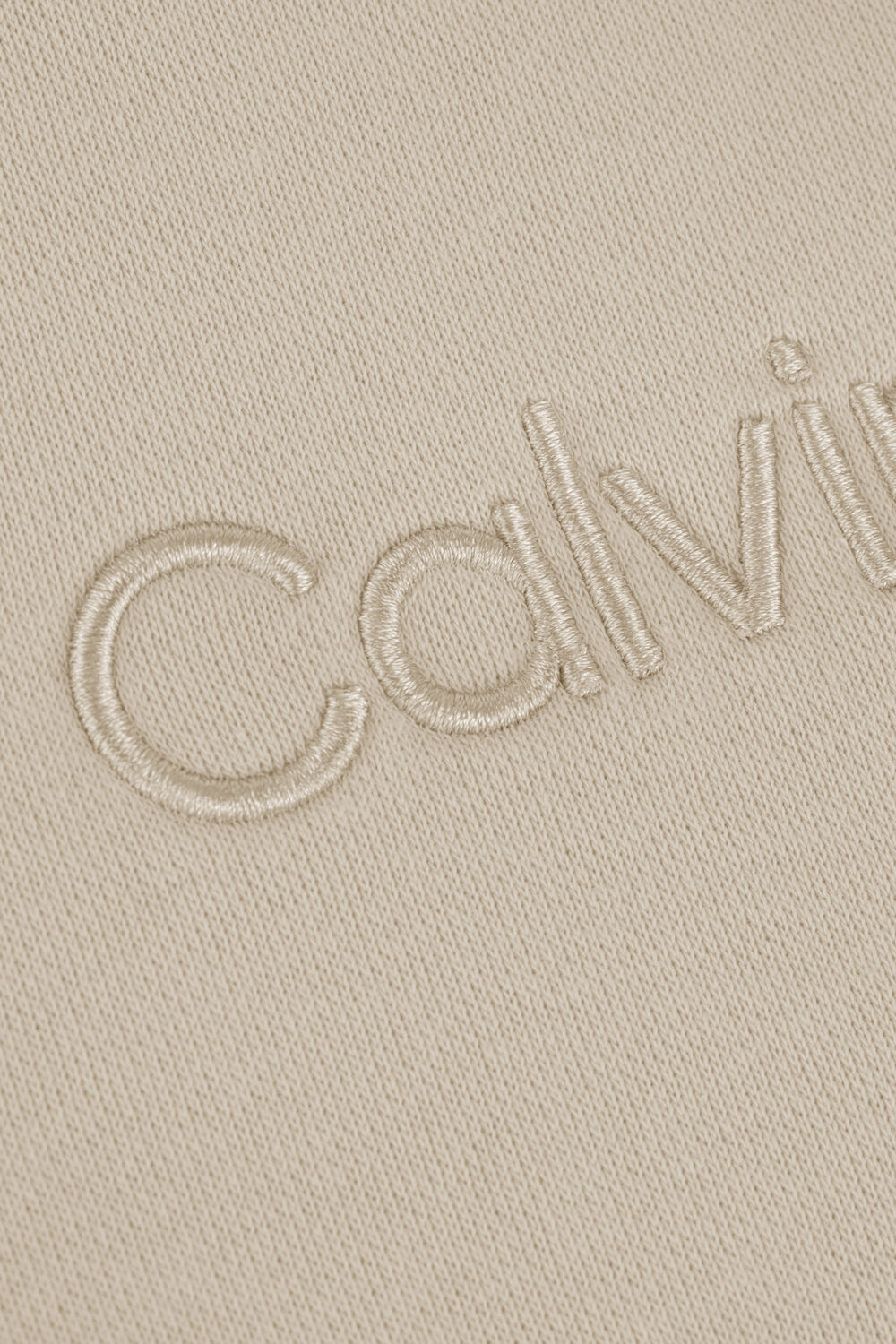 Beige CALVIN KLEIN Pullover CK EMBROIDERY LOGO SWEATSHIRT - large