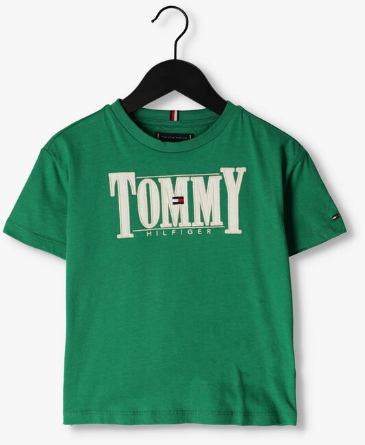 Grüne TOMMY HILFIGER T-shirt CORD APPLIQUE TEE S/S - large