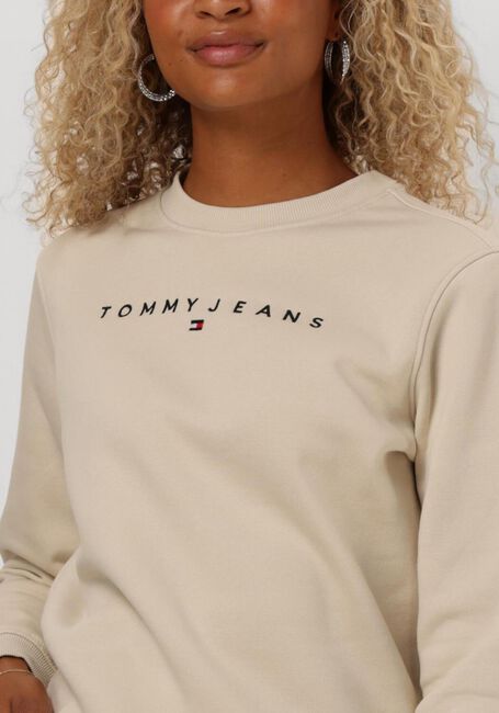 Beige TOMMY JEANS Pullover TJW REG LINEAR CREW - large