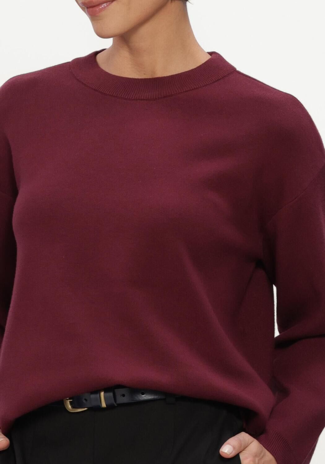 Bordeaux OBJECT Pullover OBJREYNARD L/S LO KNIT PULLOVER NOOS - large