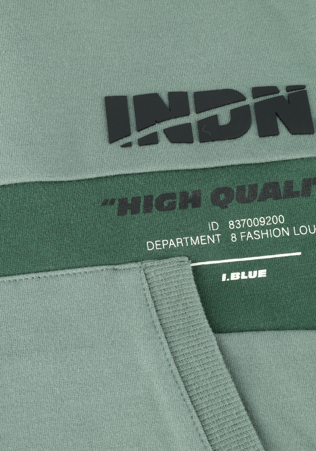 Gr&uuml;ne INDIAN BLUE JEANS Sweatshirt HOODED INDN - large