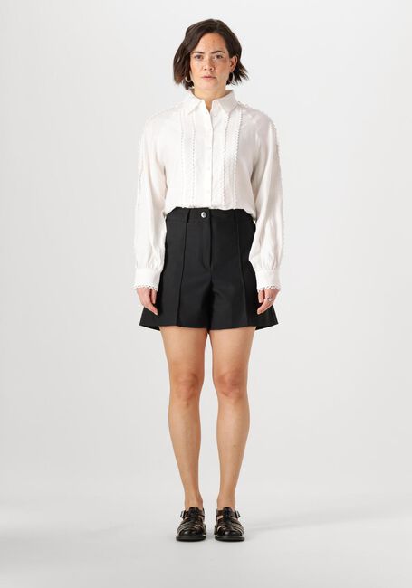 Weiße JANSEN AMSTERDAM Blusen INDI BLOUSE FS 793 LONG SLEEVE LACE TAPE - large