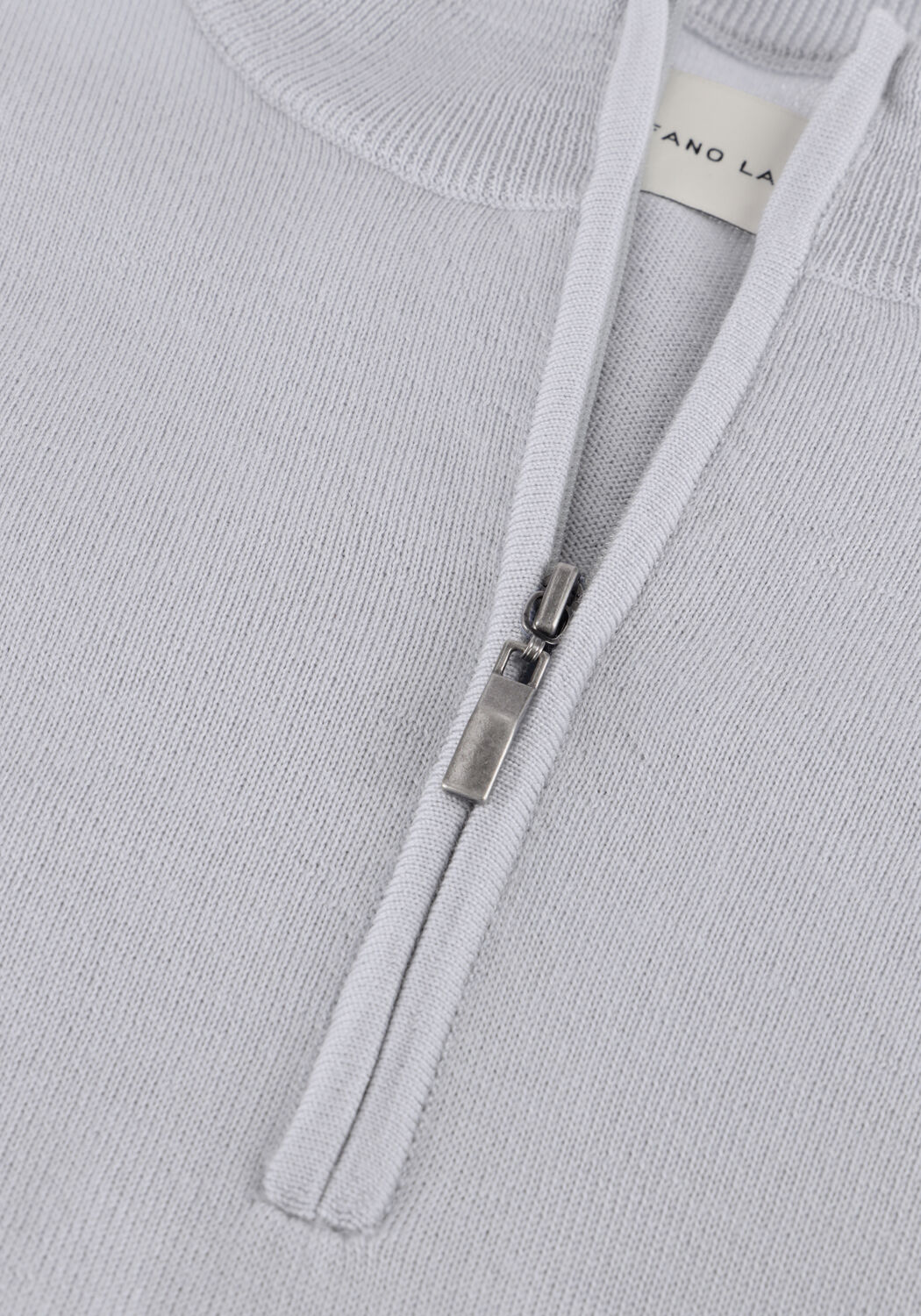 Blaue STEFANO LAURAN Pullover HALF ZIP ANDERS - large