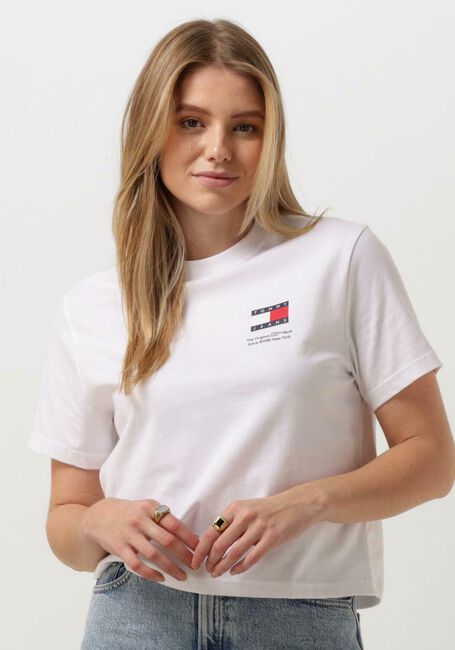 Weiße TOMMY JEANS T-shirt TJW BXY GRAPHIC FLAG TEE - large