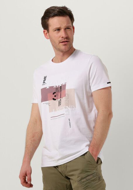 Weiße PME LEGEND T-shirt SHORT SLEEVE R-NECK SINGLE JERSEY MERCERISED - large