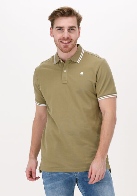 Grüne G-STAR RAW Polo-Shirt DUNDA SLIM STRIPE POLO S/S - large