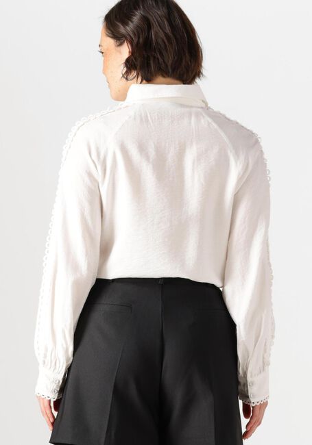 Weiße JANSEN AMSTERDAM Blusen INDI BLOUSE FS 793 LONG SLEEVE LACE TAPE - large