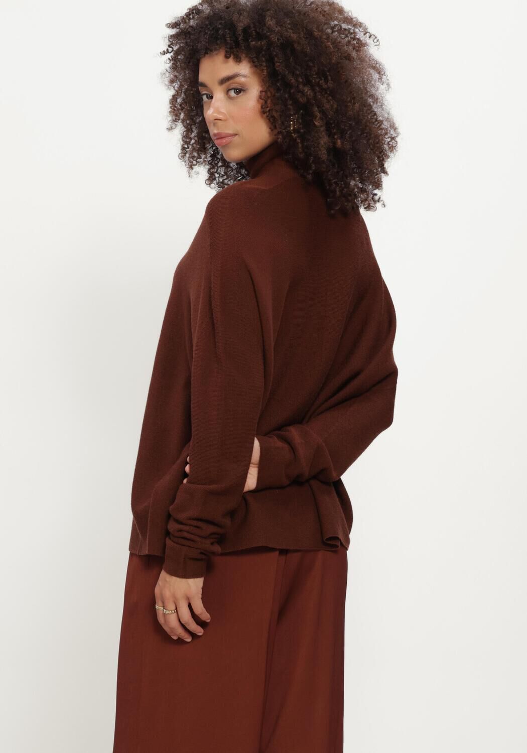 Braune DRYKORN Rollkragenpullover LIORA - large