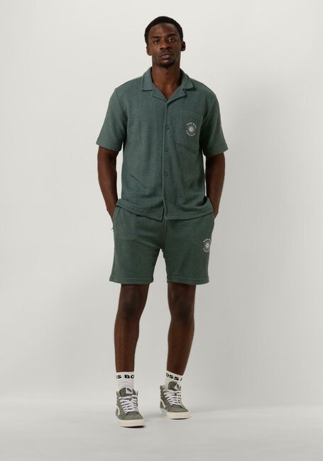 Grüne PURE PATH Kurze Hose STRUCTURED SHORT WITH POCKTES, CORDS AND FRONT EMBROIDERY - large