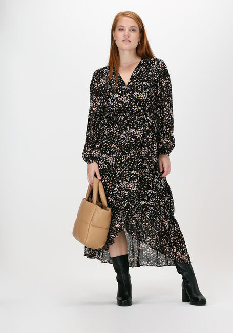 Schwarze SUNCOO Midikleid ROBE CEMON - large