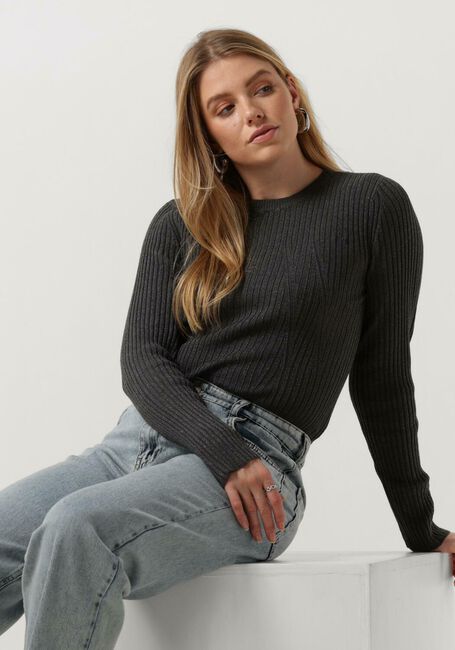 Graue OBJECT Pullover OBJRIKE L/S KNIT PULLOVER - large