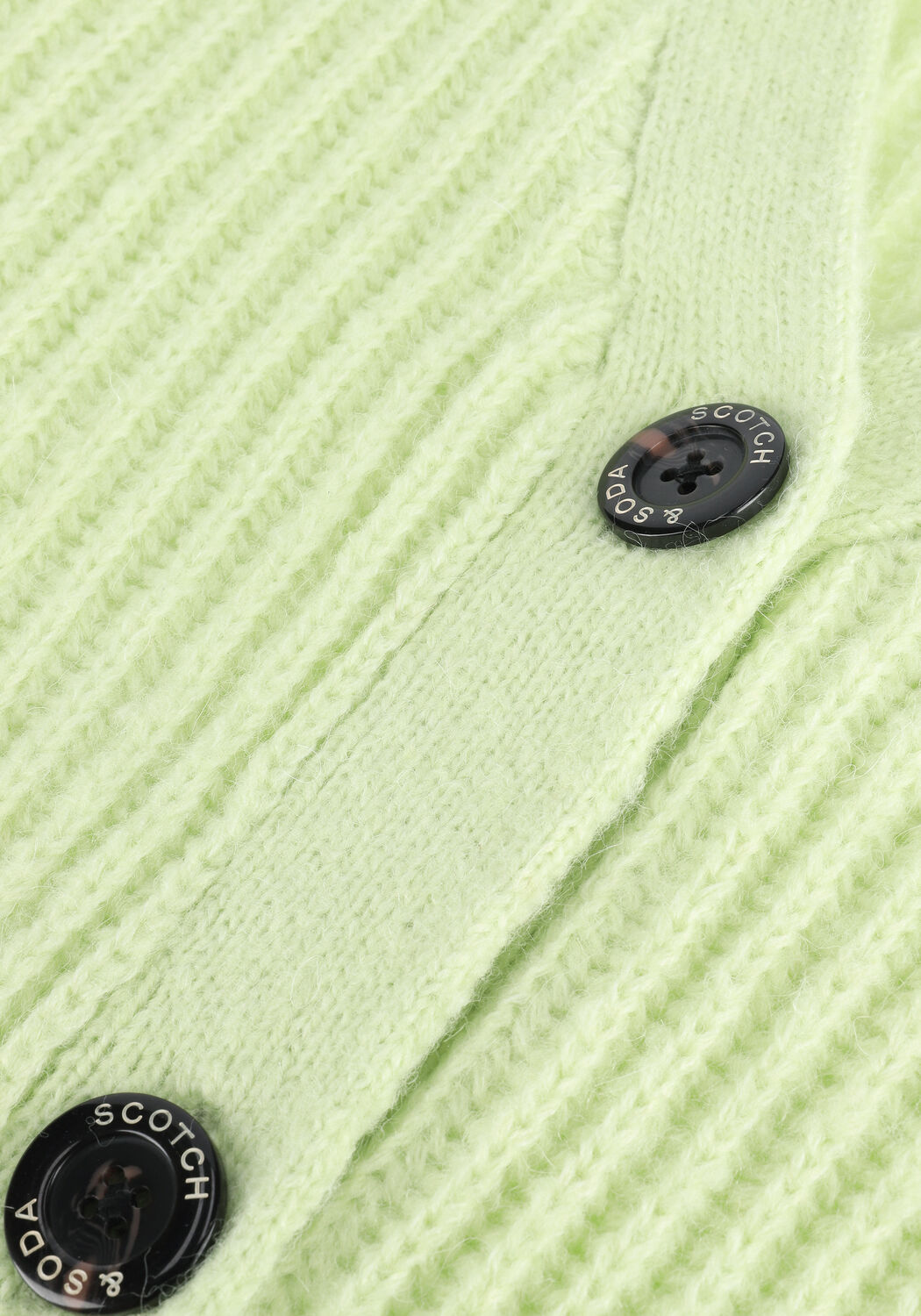 Gr&uuml;ne SCOTCH & SODA Strickjacke V NECK BOXY FIT KNITTED CARDIG - large
