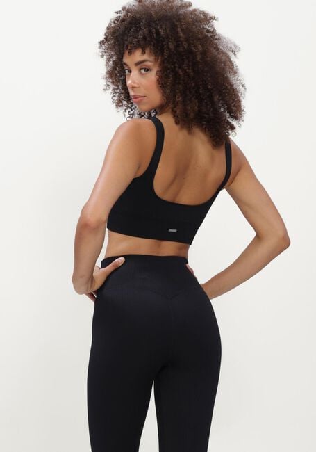 Schwarze AIM'N Top RIBBED SEAMLESS BRA - large