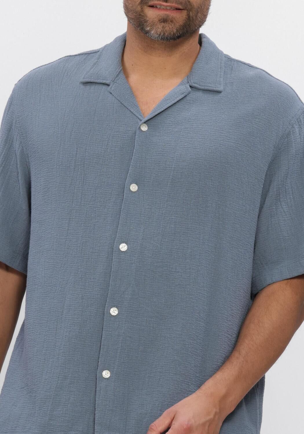 Blaue SELECTED MEN Hemden SLHRLXCAL SS SHIRT RESORT - large