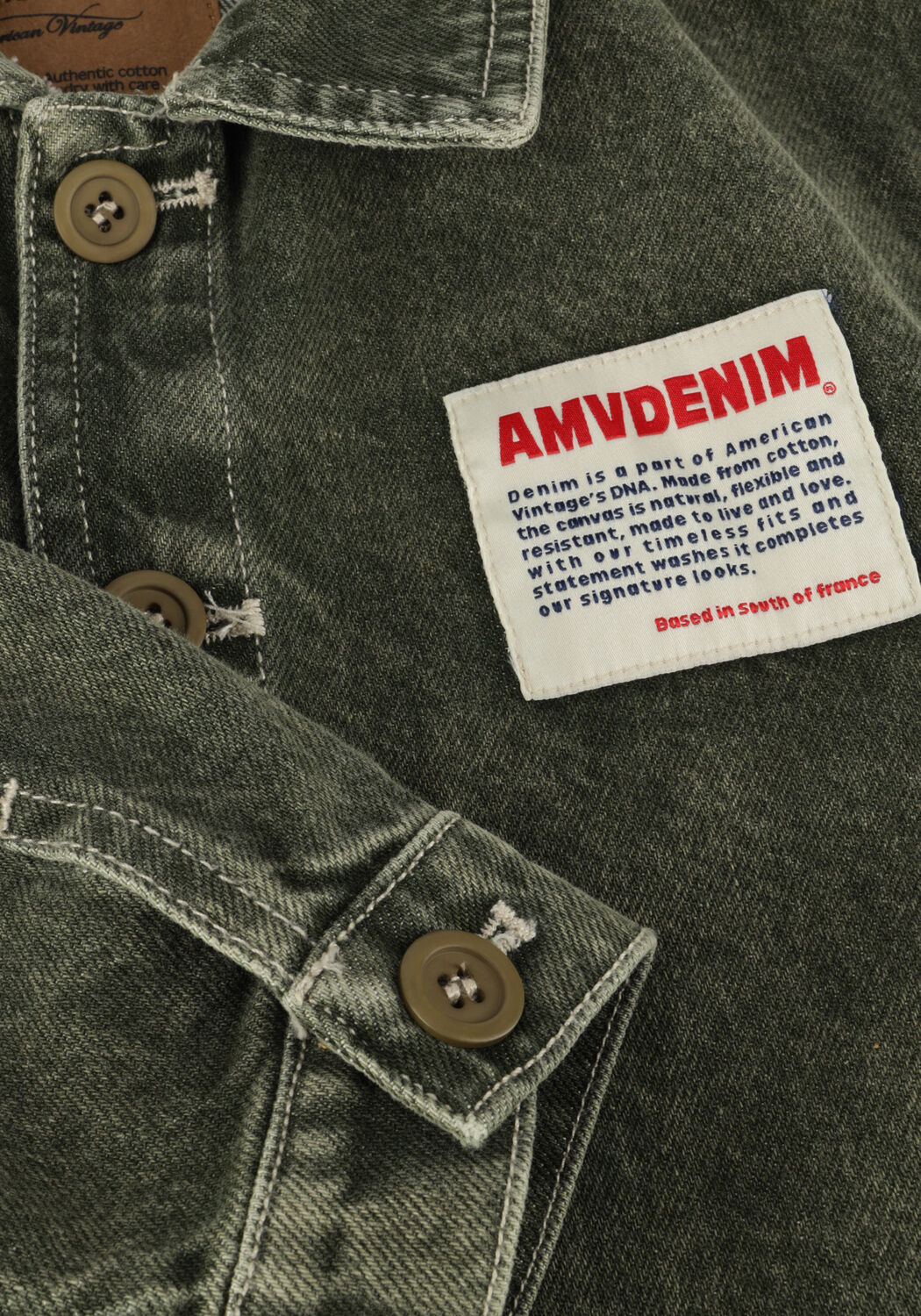 Olive AMERICAN VINTAGE Jeansjacke UZATOWN - large