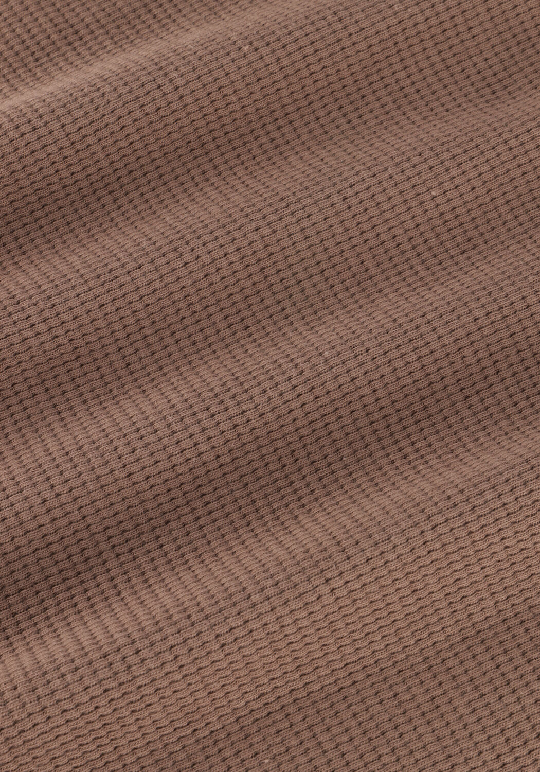 Braune CALVIN KLEIN Sweatshirt MONOLOGO BADGE WAFFLE LS TEE - large