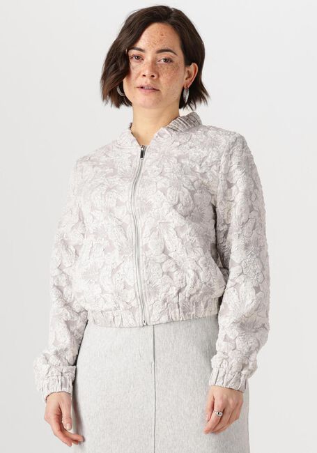 Graue JANSEN AMSTERDAM Blazer JOSIEN JASJE J 275 JACQUARD BOMBER LONG SLEEVE - large