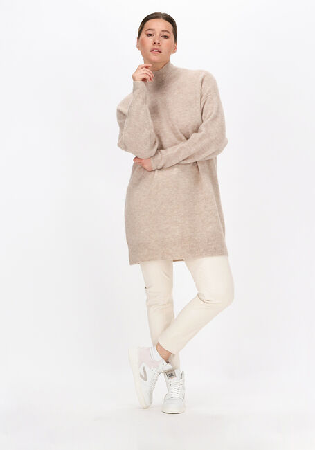 Beige OBJECT Pullover NETE HIGH NECK TUNIC - large