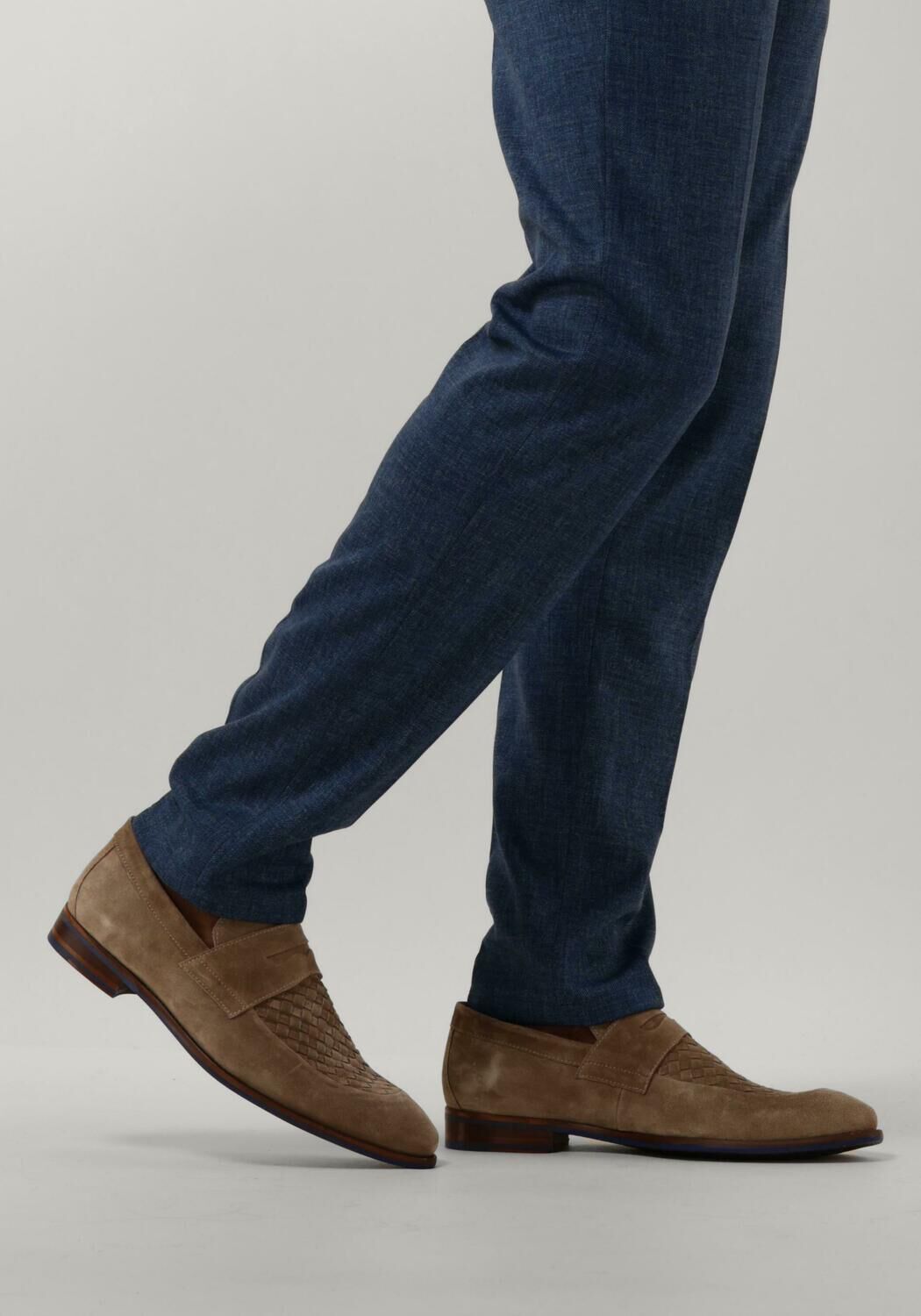 Taupe FLORIS VAN BOMMEL Loafer SFM-40032 - large