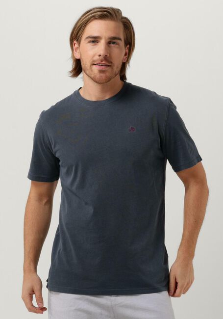Dunkelblau SCOTCH & SODA T-shirt GARMENT DYE LOGO EMBROIDERY TEE - large