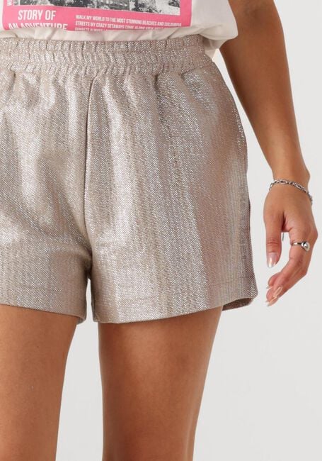 Silberne ALIX THE LABEL Kurze Hose LADIES WOVEN FOIL SHORTS - large