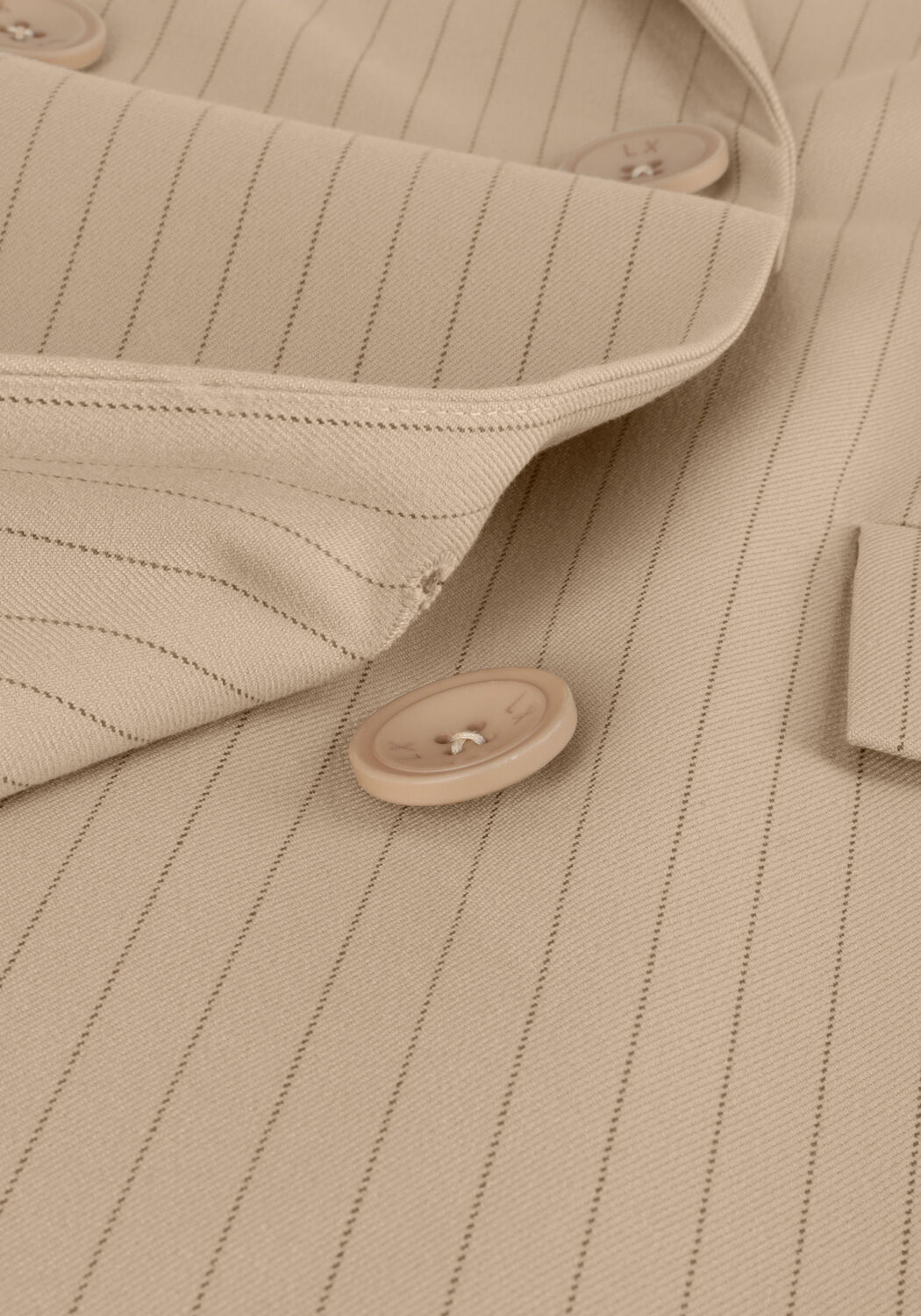 Sand ALIX THE LABEL M&auml;ntel LADIES WOVEN PINSTRIPE COAT - large