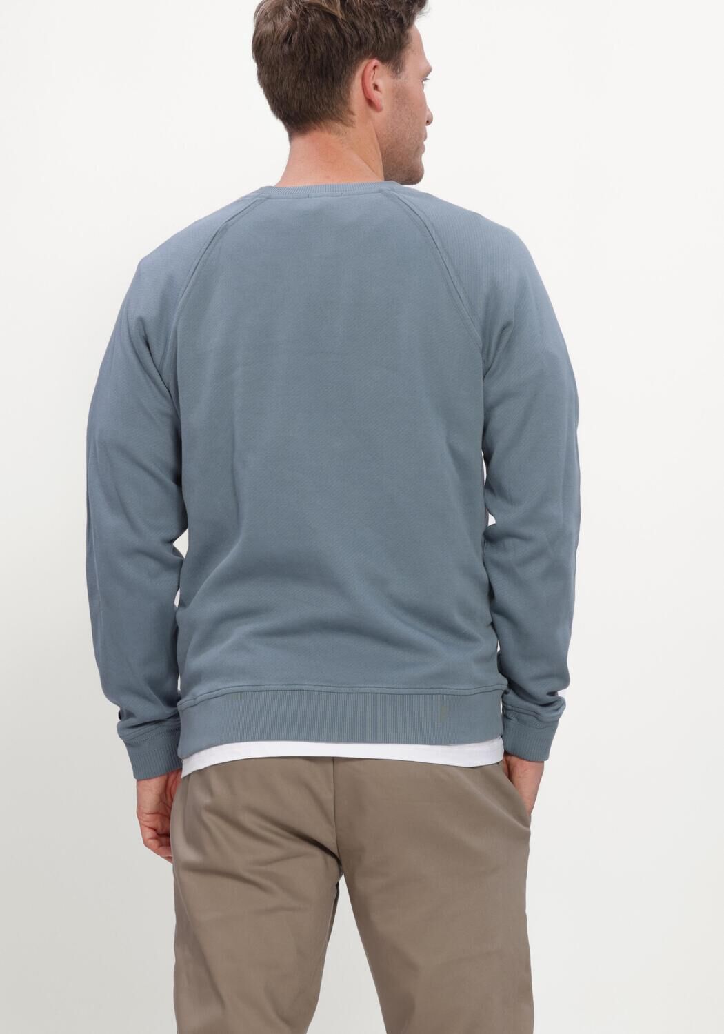 Blaue CAST IRON Pullover CREWNECK REGULAR FIT TWILL - large