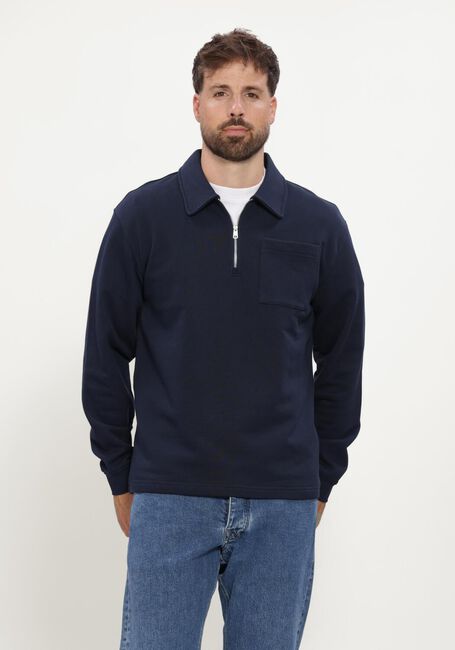 Dunkelblau SELECTED MEN Pullover SLMSCOTT LS HALF ZIP SWEAT - large