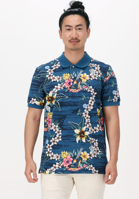 Blaue SCOTCH & SODA Casual-Oberhemd PRINTED PIQUE POLO IN ORGANIC COTTON - large