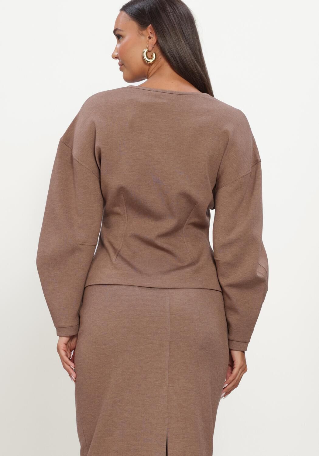 Braune INWEAR Pullover FARIIW VINCENTIW MEL JACKET - large