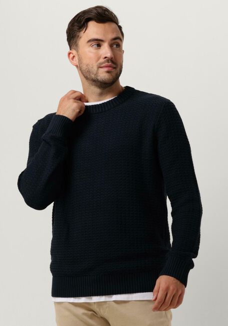 Dunkelblau SELECTED HOMME Pullover SLHTHIM LS KNIT STRUCTURE CREW - large