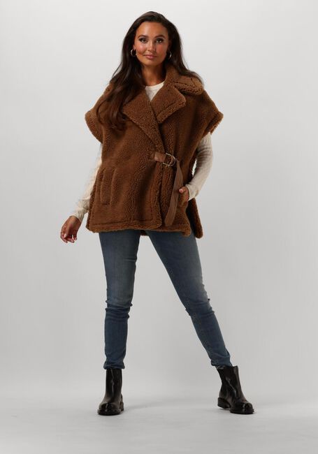 Camelfarbene LIU JO Gilet GILET TS. TEDDY - large