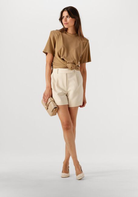 Ecru CO'COUTURE Kurze Hose VOLACC CROP PLEAT SHORTS - large