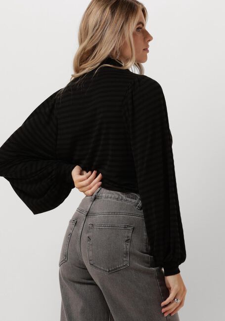 Schwarze BY-BAR Tops & T-shirts JOJO ROLL MELANGE STRIPE TOP - large