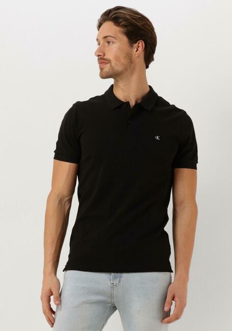 Schwarze CALVIN KLEIN Polo-Shirt CK EMBRO BADGE SLIM POLO - large