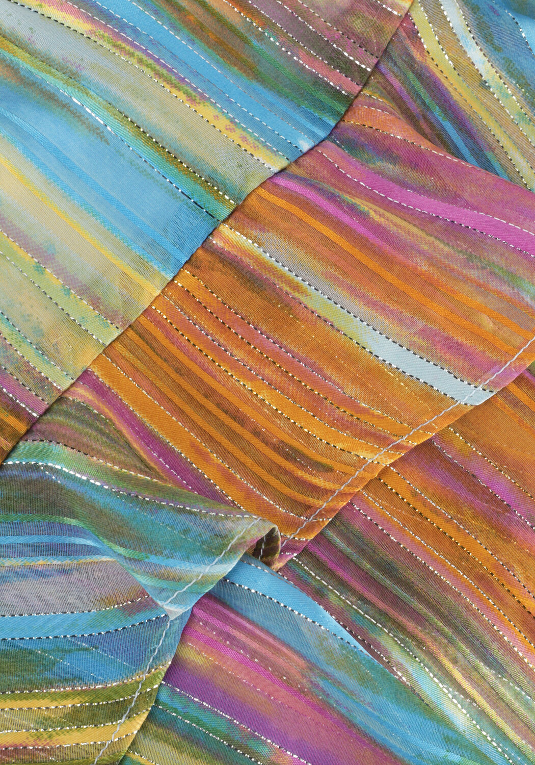 Mehrfarbige/Bunte NEO NOIR Minikleid DENNIE BLURRED STRIPE DRESS - large