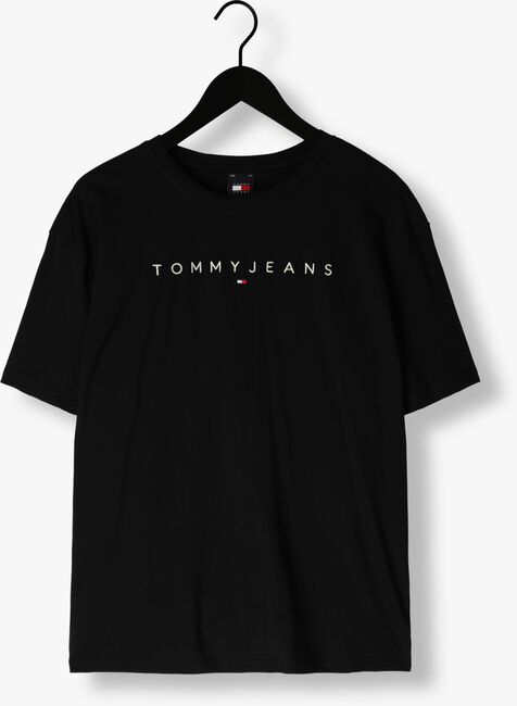 Schwarze TOMMY JEANS T-shirt TJM REG LINEAR LOGO TEE EXT - large
