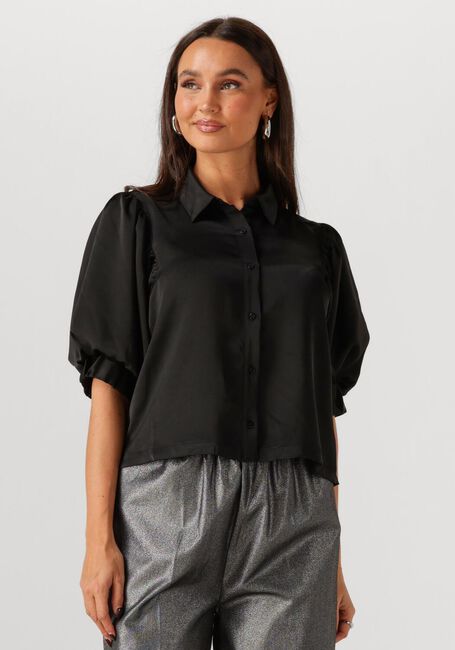 Schwarze NEO NOIR Top ETTA HEAVY SATEEN SHIRT - large