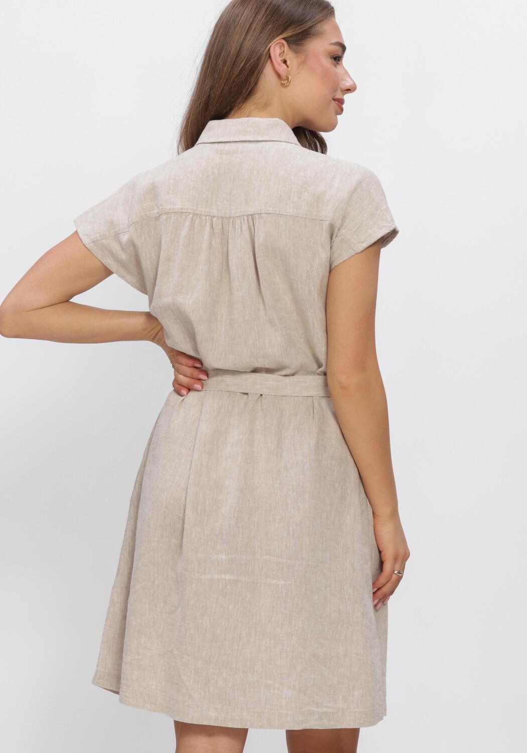 Sand MSCH COPENHAGEN Kleider MSCHVIANA GINIA SS SHIRT DRESS - large