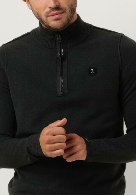 Dunkelgrün BUTCHER OF BLUE Pullover CLIFDEN HALFZIP - large